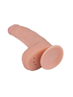 Фаллоимитатор с мошонкой на присоске F LINE - 22 см. (Цвет: телесный)