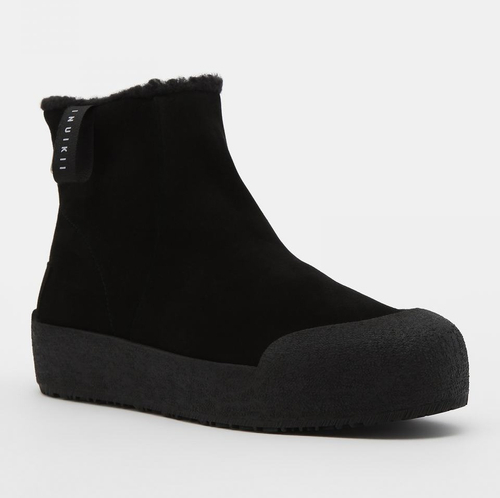 Замшевые ботинки INUIKII Cortina Black на меху