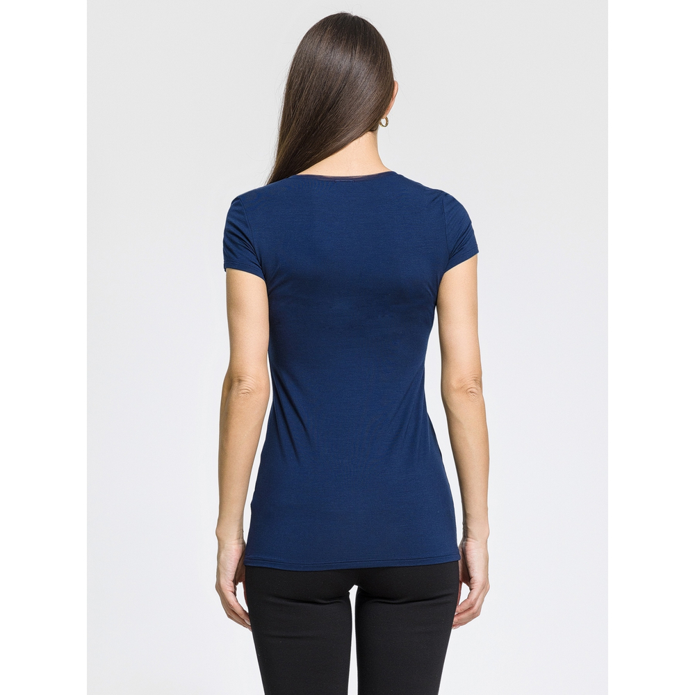 Женская футболка темно-синяя OROBLU Perfect Line VOBT01593
