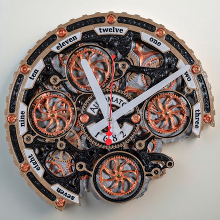 Часы Настенные Автоматон Bite 1682 Черное золото