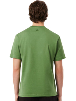 Теннисная футболка Lacoste Embroidered Heavy Jersey - lime green