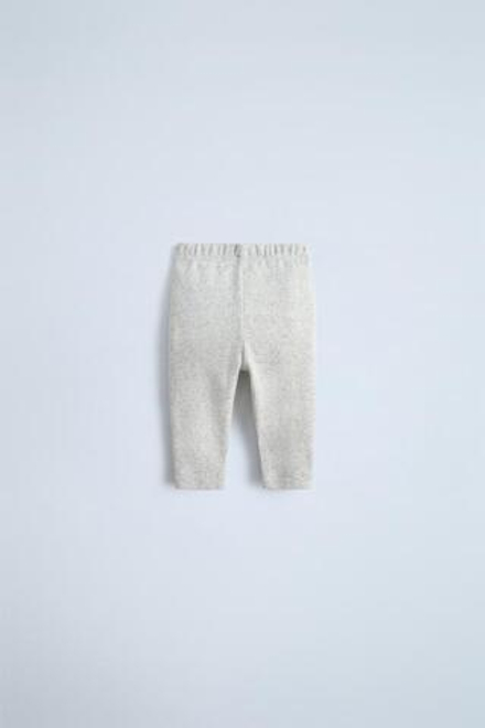 ZARA ЛЕГИНСЫ С АЖУРНЫМ УЗОРОМ, СЕРЫЙ С МЕЛАНЖЕВЫМ ЭФФКТОМ