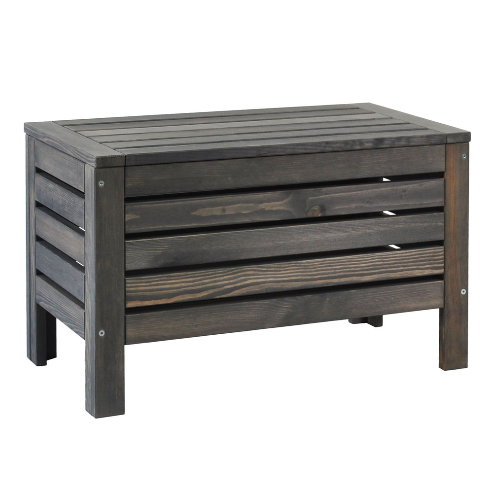 Сундук скамья деревянный для хранения вещей Эпларо для мангала и для сада, графит