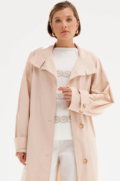 0120 Плащ женский (бежевый)