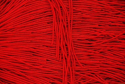 Фигурная канитель "Бамбук"  красный 2,1мм