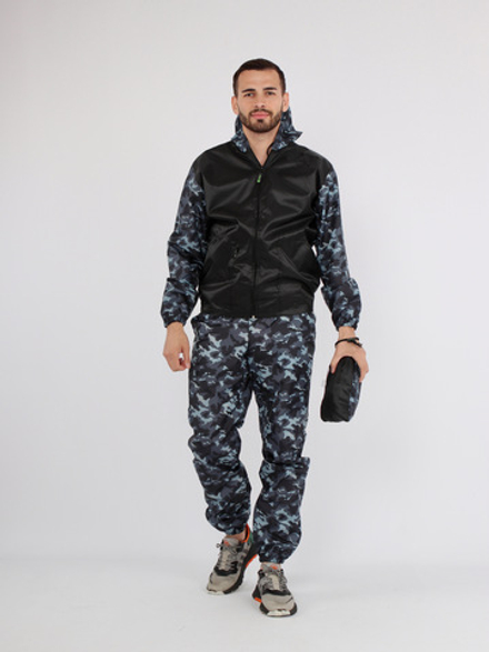 Костюм для активного отдыха Prival Ветровлагозащитный, мужской, чёрный + кмф Город