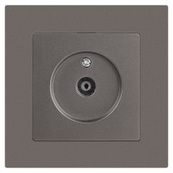 Розетка Intro Accent 6-301-09 TV одиночная, IP20, СУ, титан