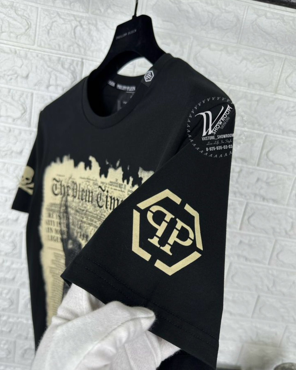 Футболка Philipp Plein Times Skull премиум