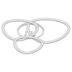 Citilux TRIO CL215B132 Люстра потолочная с пультом Черный+Золото