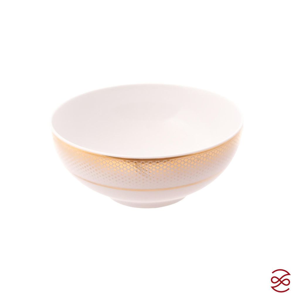 Набор салатников Falkenporzellan Deluxe Shape - Rio White Gold 13 см (6 шт)