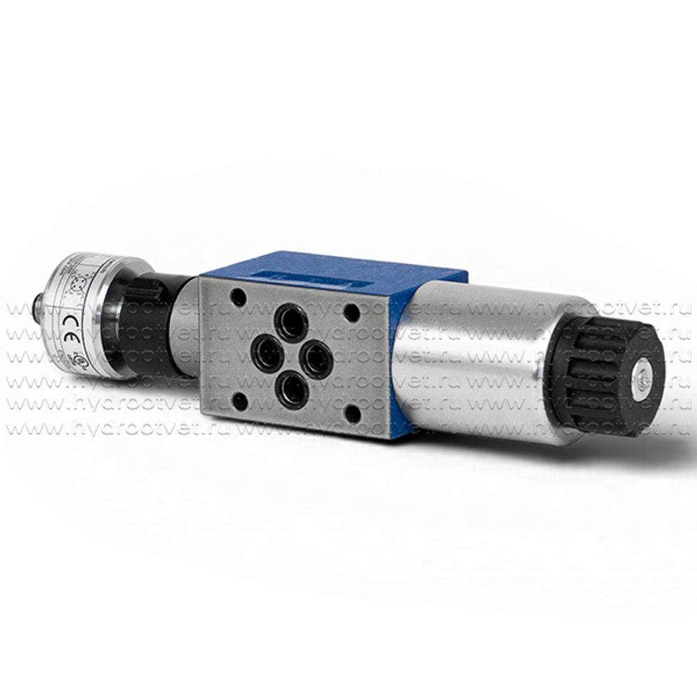 4WE6D6X/СG24N9K4/QMBG24 - Гидрораспределитель с датчиком положения золотника, Ду 6 с электроуправлением, схема D (574А), электроуправление G24, возврат - пружинный