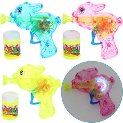 Мыльные пузыри «Зайчишка» пистолет 13*12 см, 50 мл, с подсветкой, цвет микс