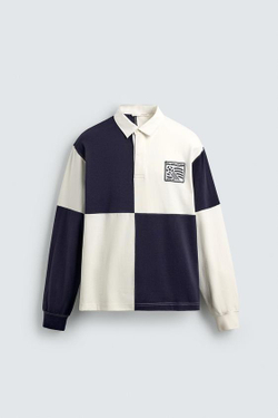 ZARA ПОЛО COLOR BLOCK USA 94 FIFA WORLD CUP™ FIFA CLASSICS, МОРСКОЙ СИНИЙ