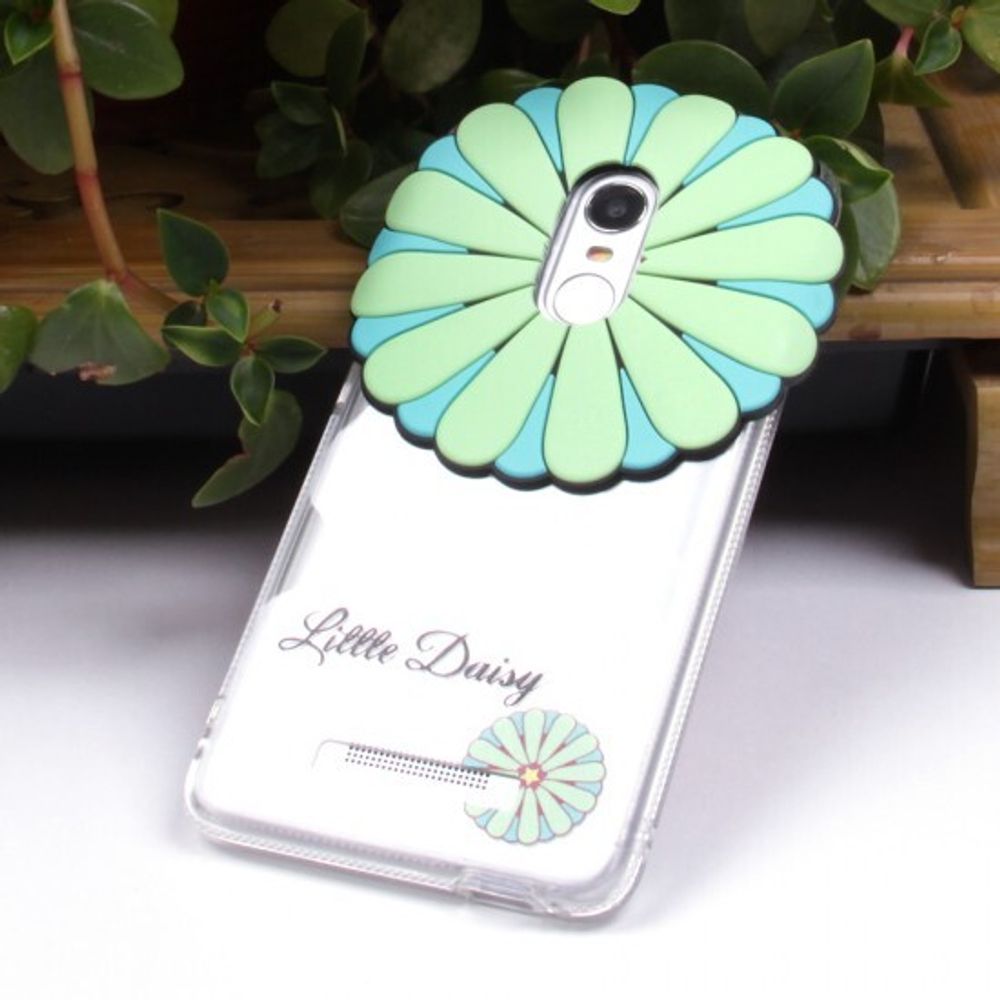 Силиконовый чехол "Цветы" для Xiaomi Redmi Note 3/3 Pro, 009871