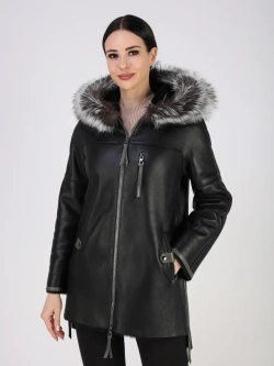 Дубленка зимняя натуральная с капюшоном