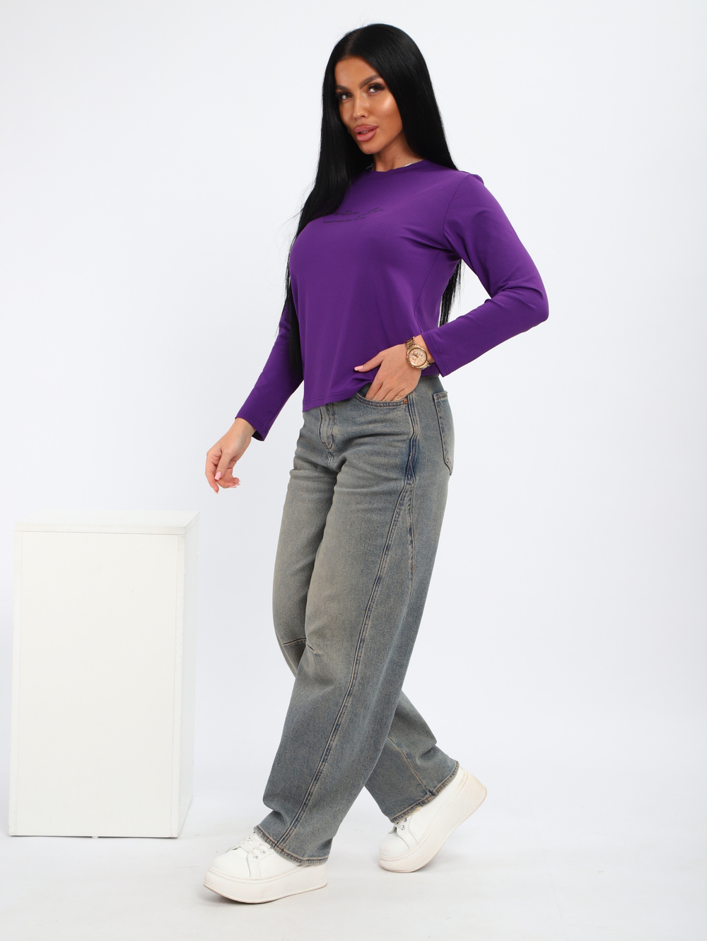 Лонгслив фиолет