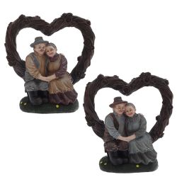 GAEM Фигурка декоративная "Бабушка с дедушкой", L18 W9 H18 см, 2в.