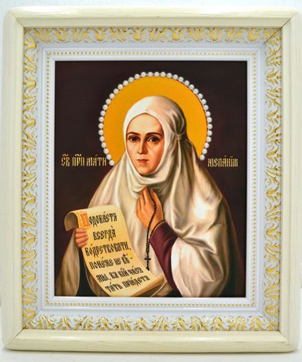 Икона святой Мелании ручной работы.