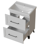 Тумба д/ванной "РИФ-60" 2 ящика  белый под рак."Fest- 60"  мебельный (Sanita Luxe)(ПВХ)
