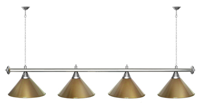 Лампа STARTBILLIARDS 4 плафона - золото / хром