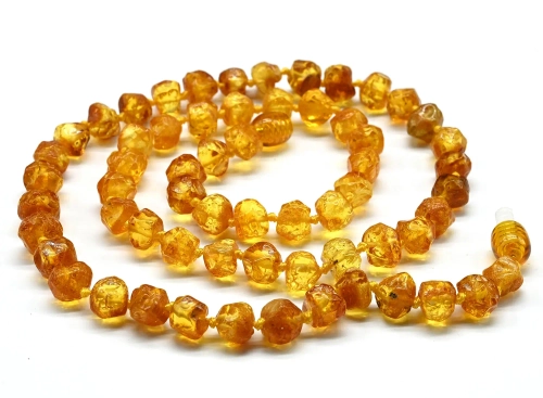 Бусы янтарные "кусанка" 6-7мм цв.медовый, 46см