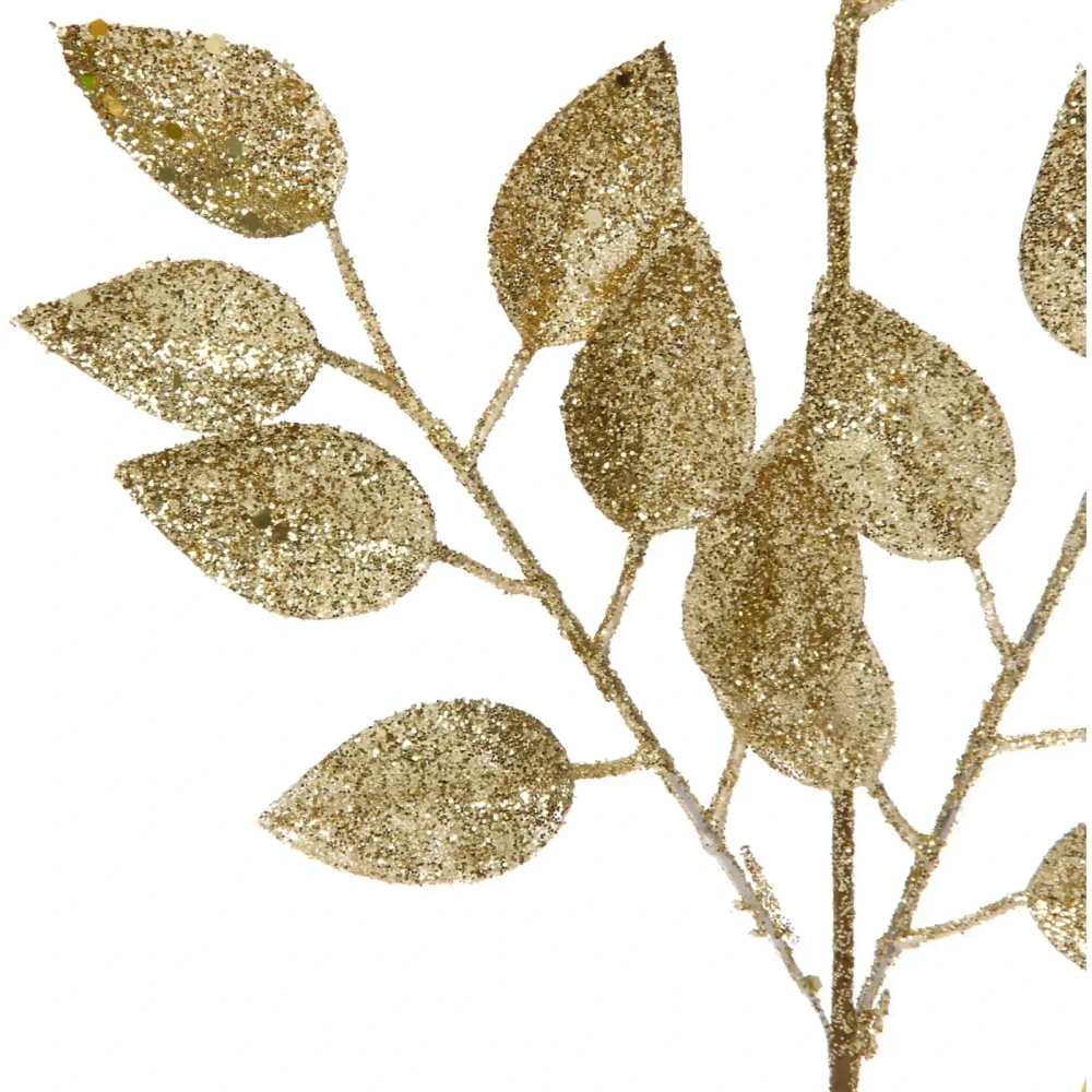 Ветка декоративная «Волшебные листья» 50 см, Золото