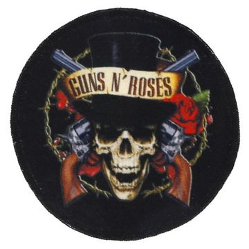 Нашивка круглая Guns N Roses череп (062)