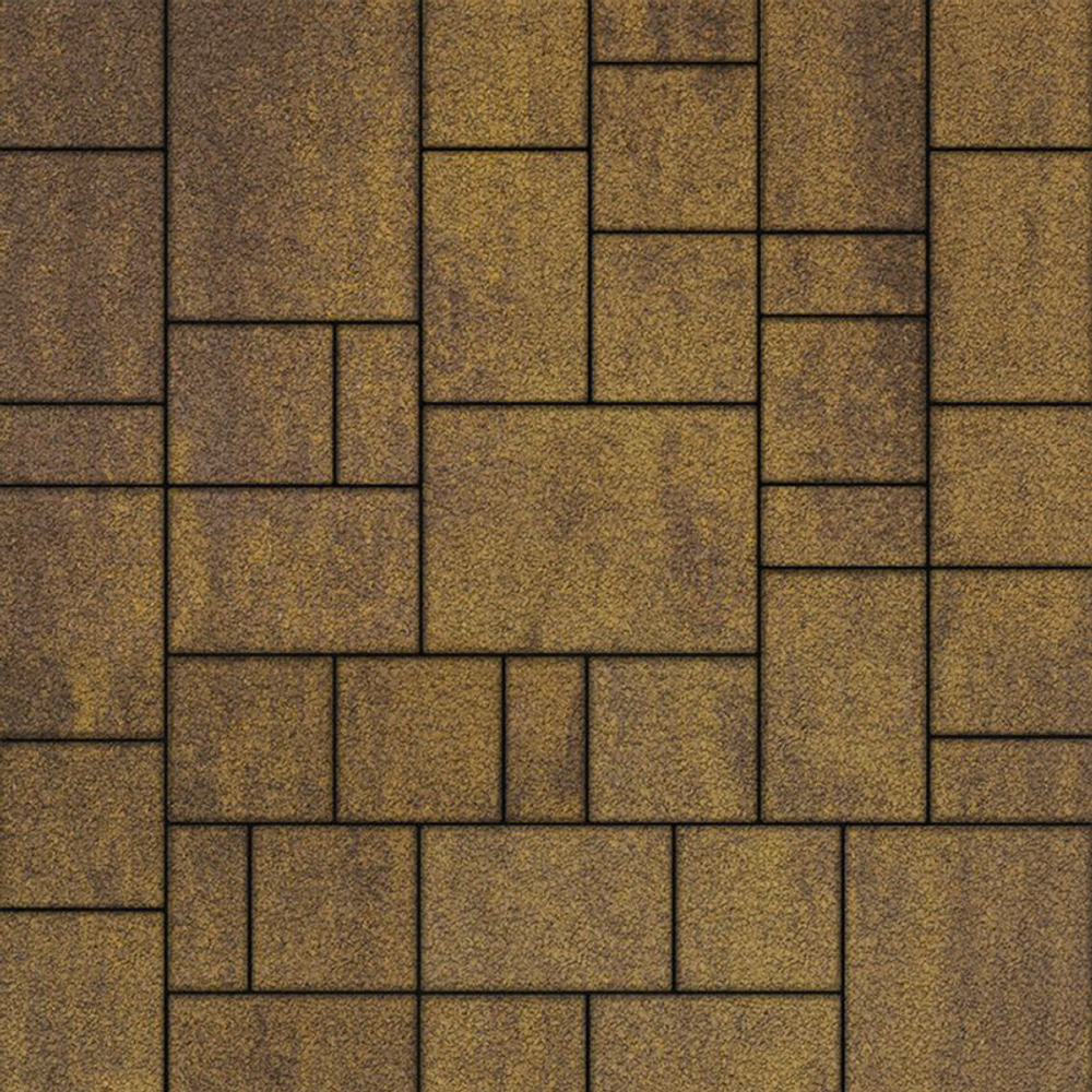 Тротуарная плитка МЮНХЕН - Листопад гранит Янтарь, комплект из 4 видов плит