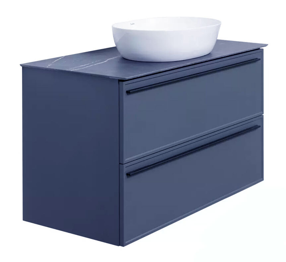 Тумба под раковину La Fenice Elba Blu Grigio TWIN синяя 100 FNC-01-ELB-BG-100-2