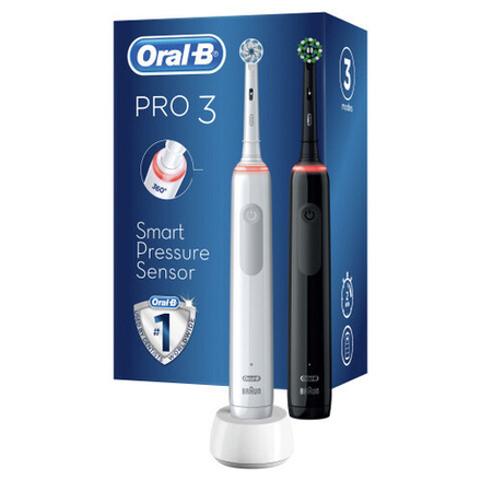 Набор электрических зубных щеток ORAL-B Pro 3 Duo/D505.523.3H Черная+Белая 3 режима тип 3772