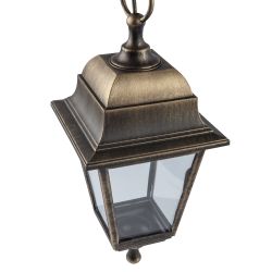 Садово-парковый светильник ЭРА НСУ 04-60-001 бронза 4 гранный подвесной IP44 Е27 max60Вт | Садово-парковые светильники