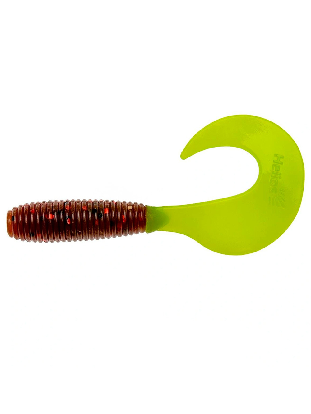 Твистер несъедобный Helios Credo 3,35"/8,5 см White & Green 20шт. (HS-11-016-N-20)