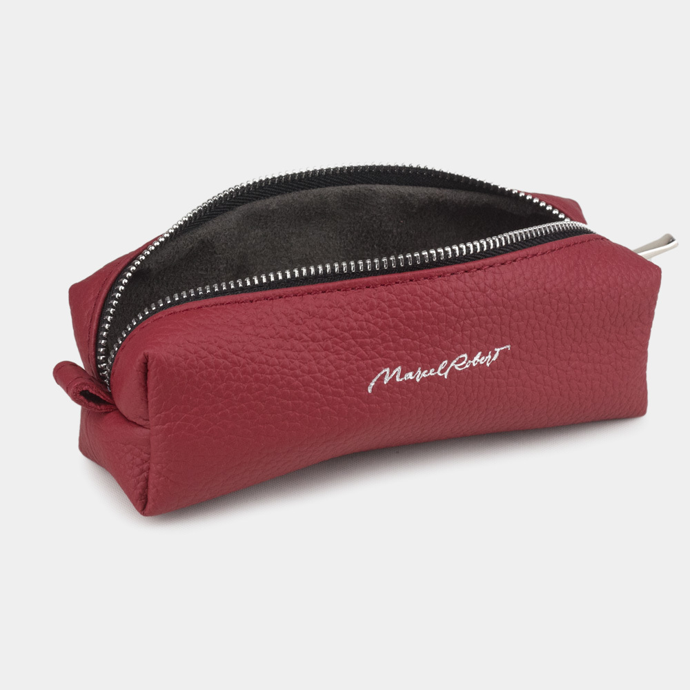 Ключница Coffre из кожи теленка вишневого цвета