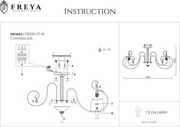 Потолочная люстра FR2020-CL-07-CH хром Freya Simone