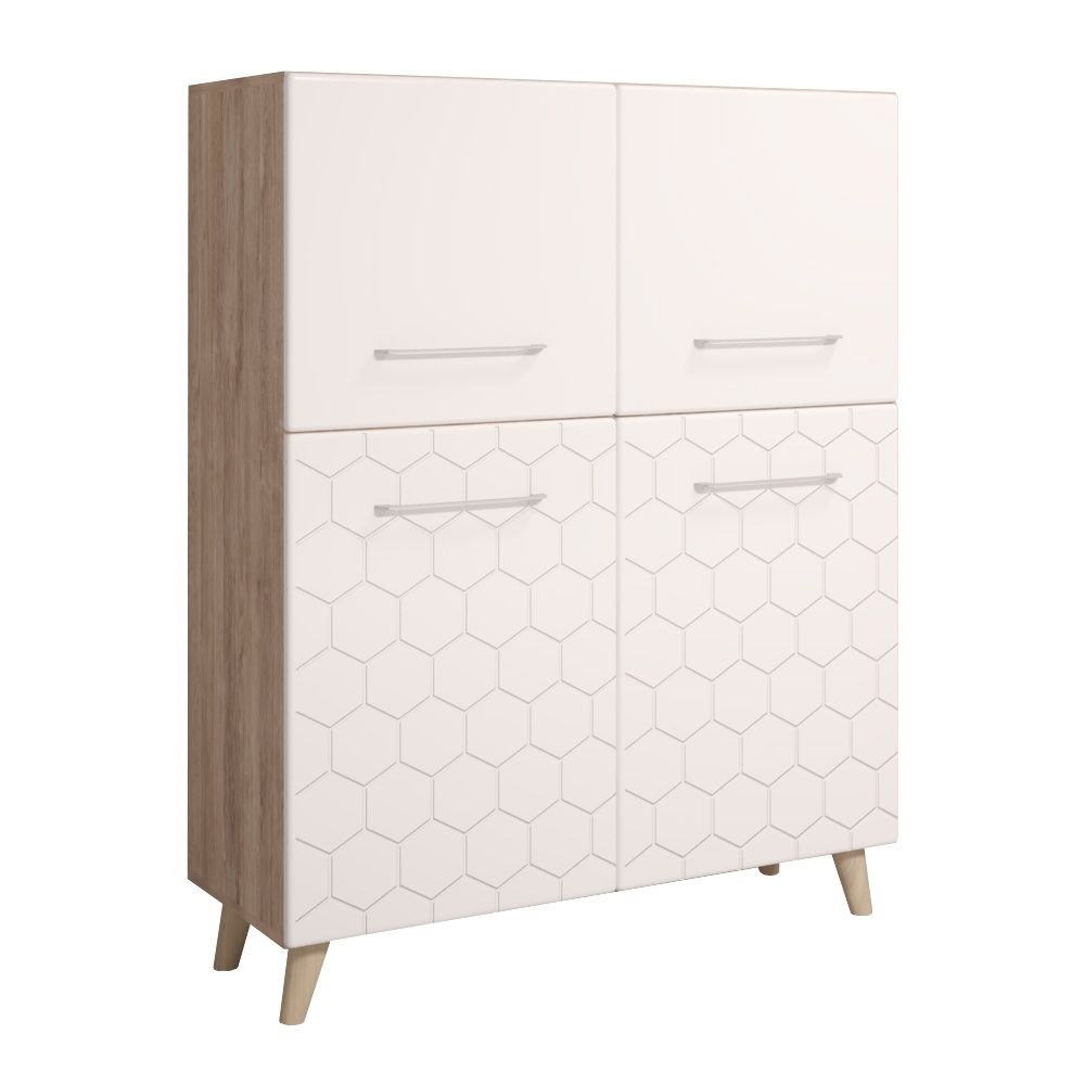 Комод "Войтек" М-7 (дуб баррик светлый/белый матовый), ЛДСП/МДФ, Комфорт-S, г. Ижевск