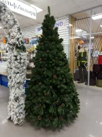 Ель с шишками «Снежная королева зелёная» (пвх) 150 см / 1.5 м