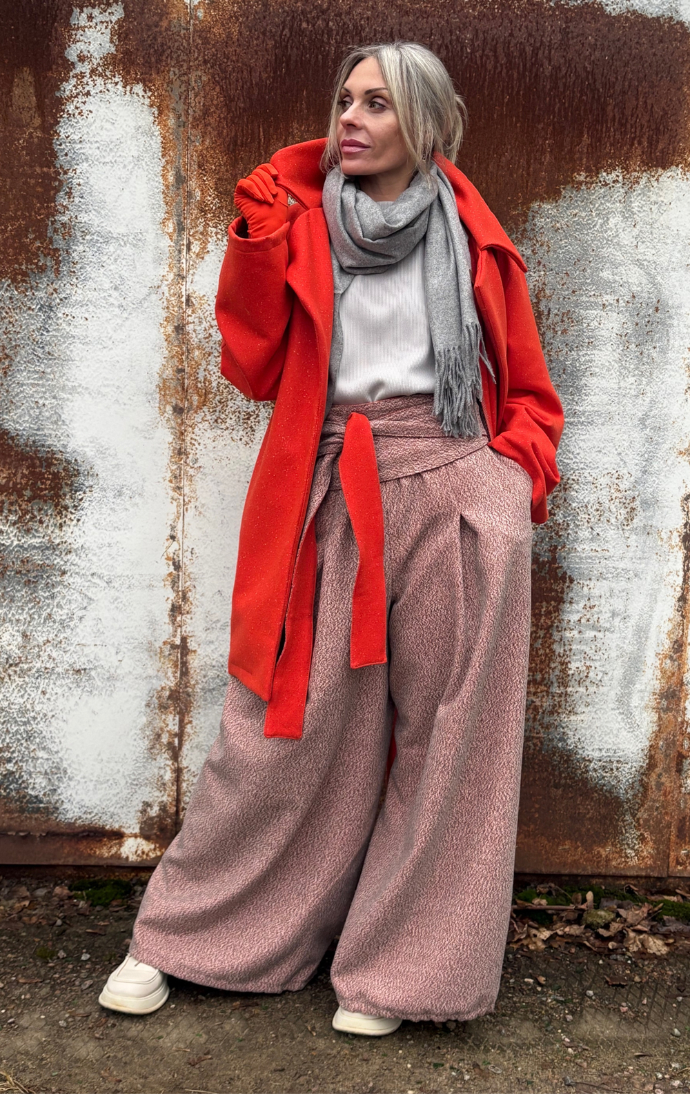 Палаццо + кушак /пальтовая