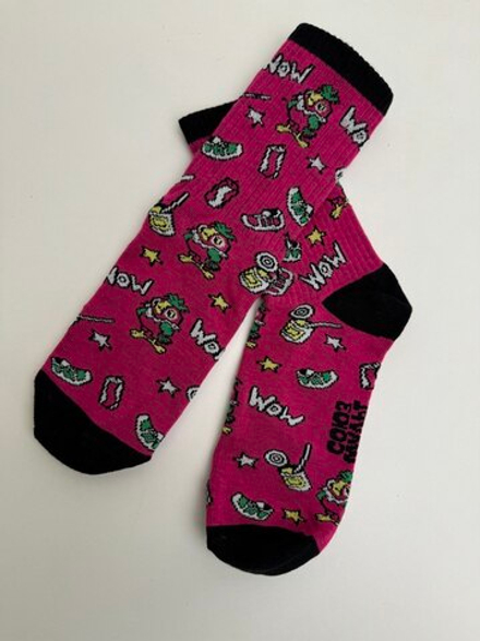 Носки "Кеша в раппорте" - фуксия