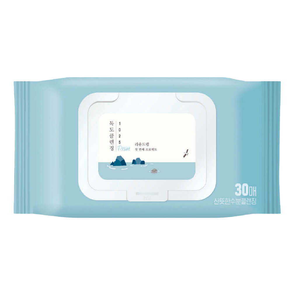 Очищающие салфетки Round Lab 1025 Dokdo Cleansing Tissue