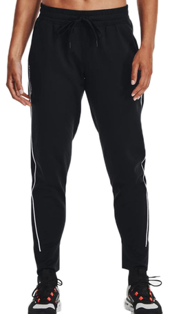 Женские теннисные брюки Under Armour Women's UA Rush Tricot Pants - black/white