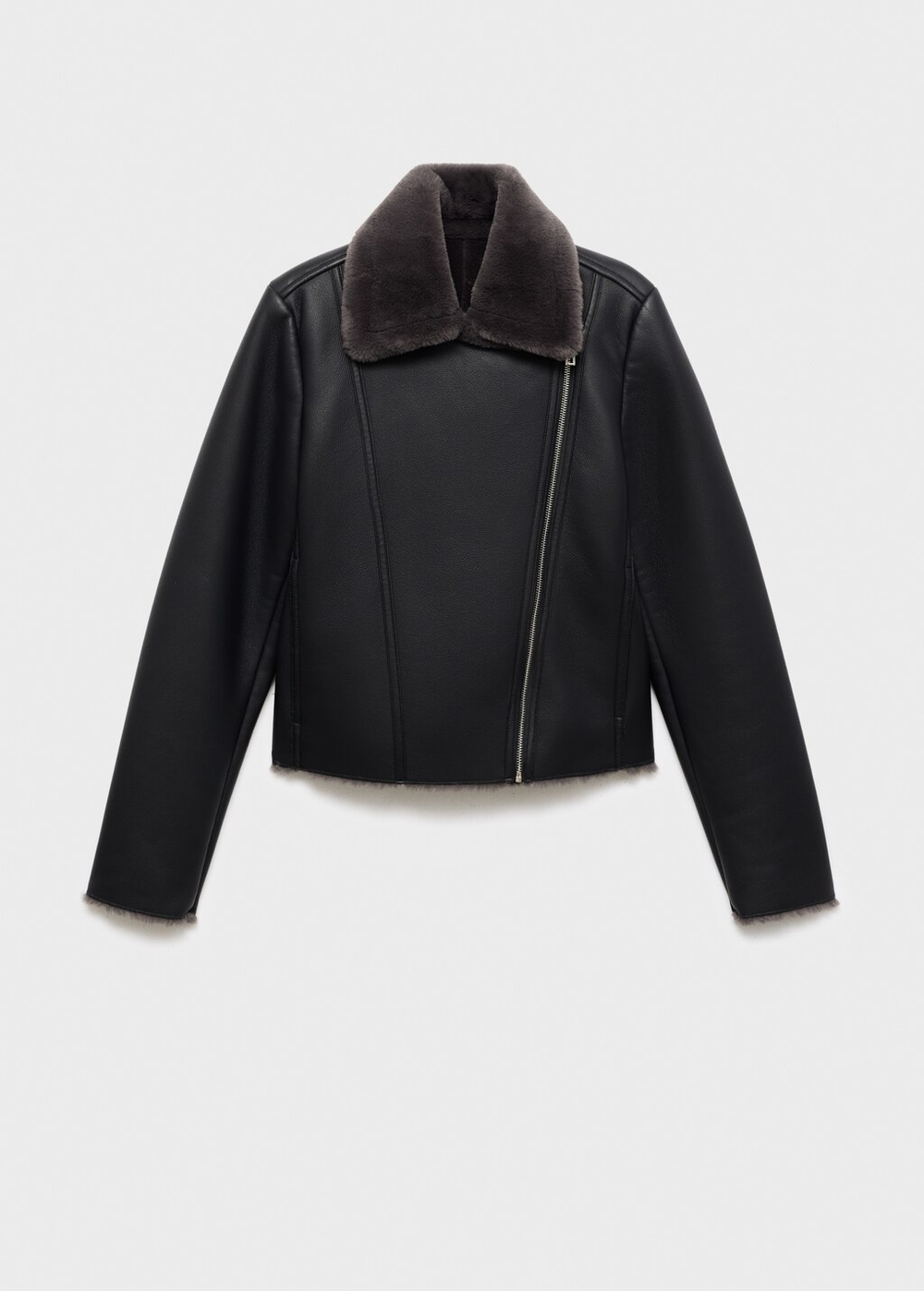 Куртка байкерская с мехом