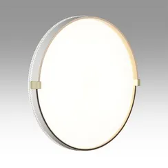 7646/ELN PALE SN 189 Светильник пластик/золотой LED 76Вт 3000/4000/6000К D490 IP43 CCT OLIDI WHITE