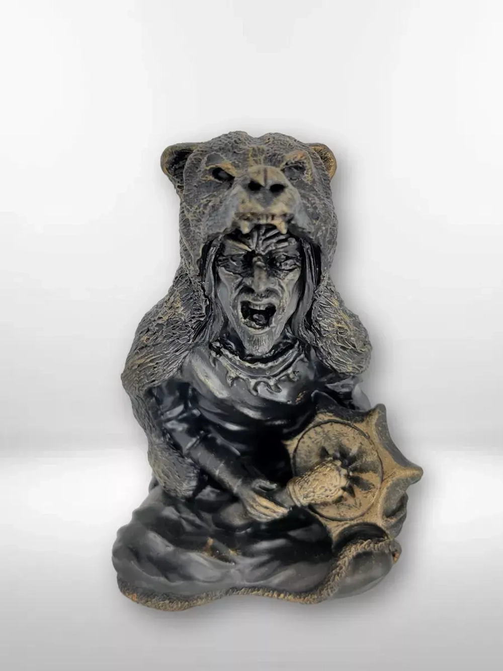 Коллекционная алтарная фигурка оберег Шаман с бубном