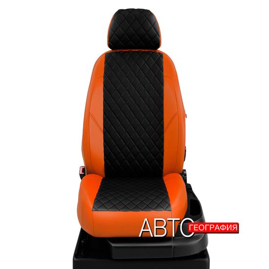 Чехлы на сиденья Citroen C-Crosser (2007-2013) из экокожи "Ромб"