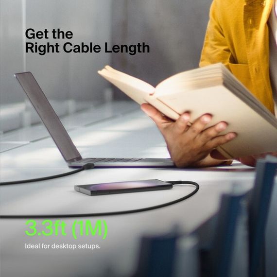 Кабель Belkin BoostCharge 60 Вт USB-C - USB-C 1м (CAB003bt1MBK) Black