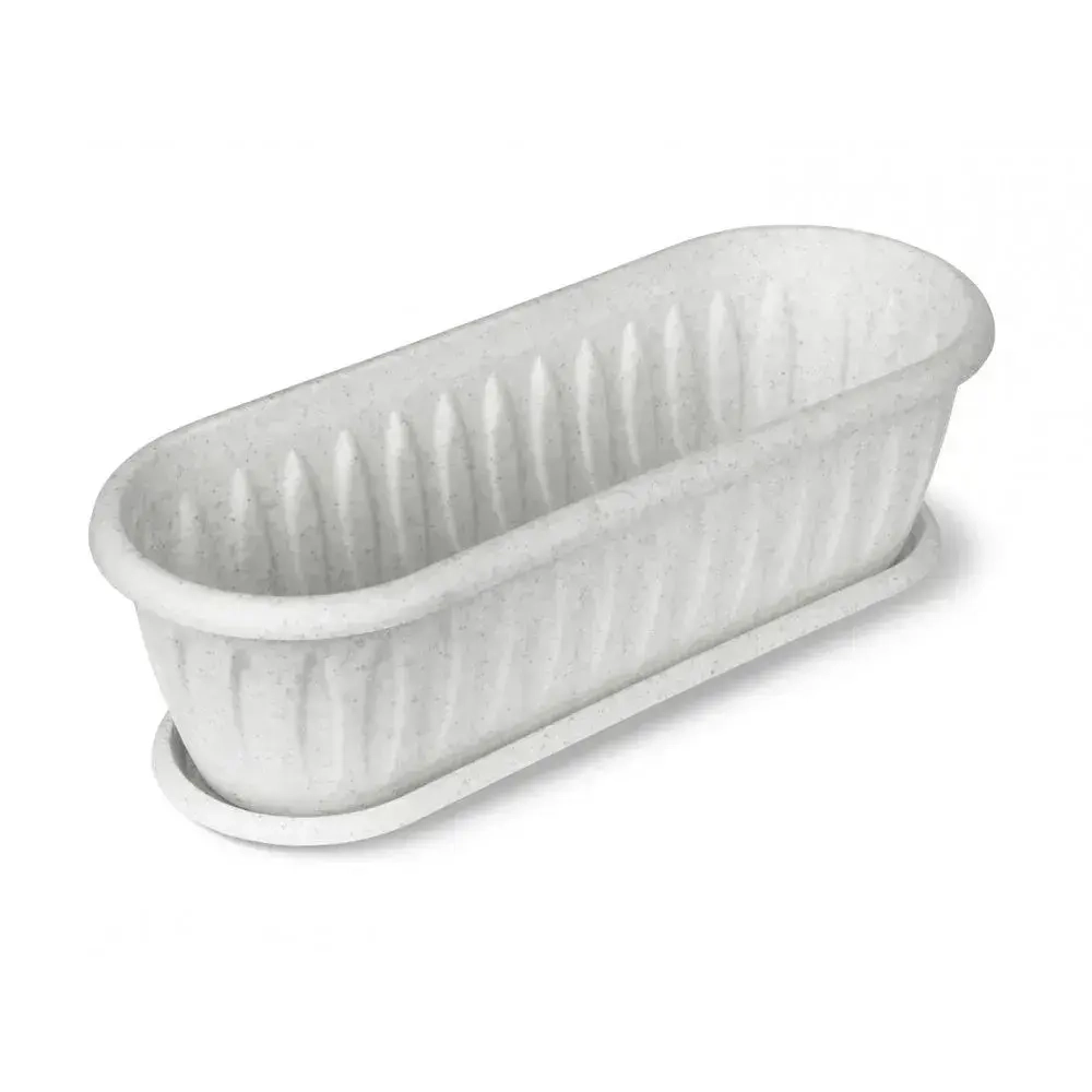 Кактусница Фелиция мрамор с поддоном (комплект 24 шт)