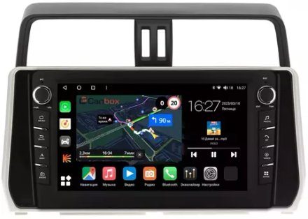 Магнитола Toyota Land Cruiser Prado 150 2017-2023 - Canbox 1038/1058 Android 10, ТОП процессор, CarPlay, 4G SIM-слот