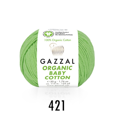 ORGANIC BABY COTTON,салатовый