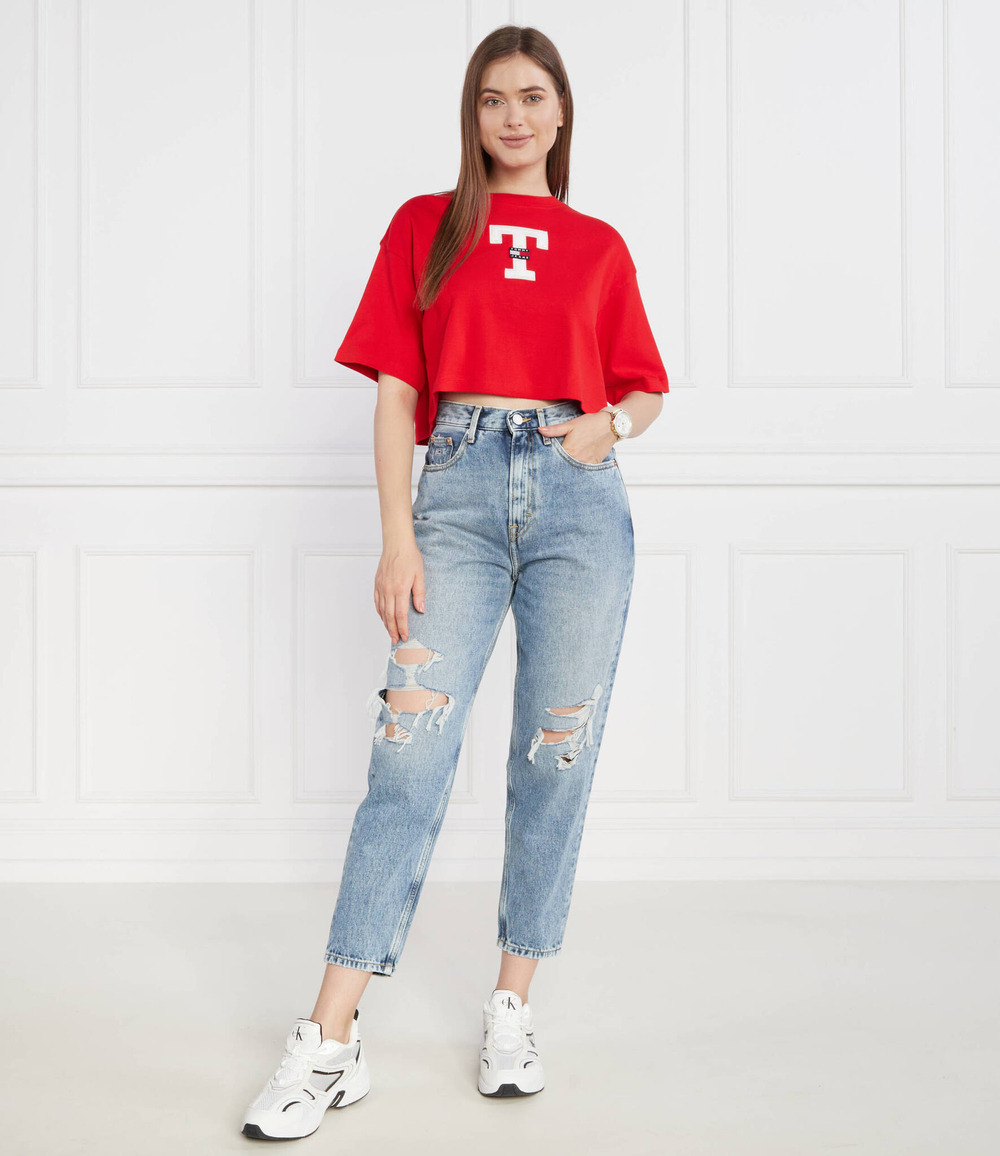 Футболка TJW OVR CRP LETTERMAN FLAG TEE Tommy Jeans - красный(DW0DW16167)