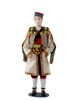 Кукла коллекционная в мужском костюме. Черногория. Южные славяне